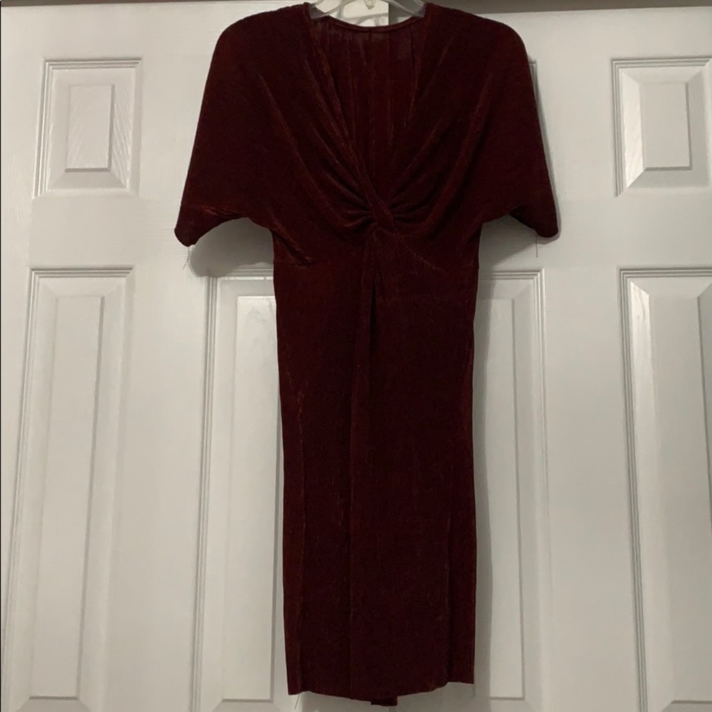 Summer front knot dress
